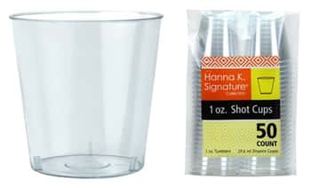 1 oz. Plastic Shot Cups 50-Packs - Hanna K. Signature