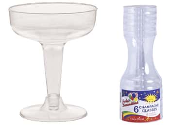 4 oz. 2-Piece Champagne Cup 6-Packs - Party Dimensions