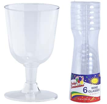 5 oz. 2-Piece Tulip Wine Glass 6-Packs - Party Dimensions