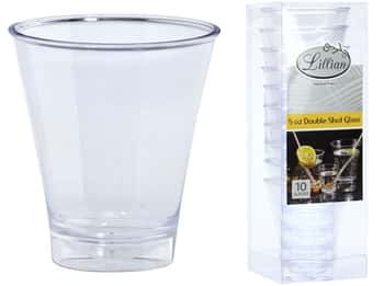 Clear 5 oz. Plastic Double Shot Cup Barware - Lillian