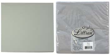 Solid Silver Luncheon Paper Napkins 40-Packs - Lillian