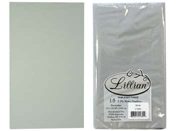 Solid Silver Bistro Paper Napkins 15-Packs - Lillian