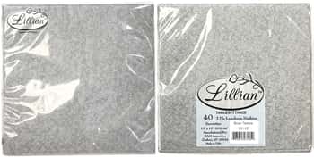 Texture Silver Luncheon Paper Napkins - Lillian