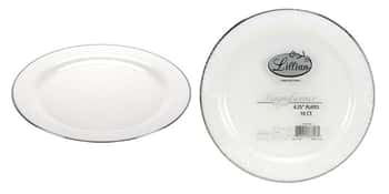 Magnificence - 6.25" Pearl Plate - Silver Edge - 10-Packs - Lillian