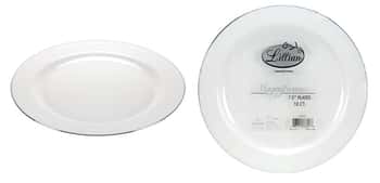 Magnificence - 7.5" Pearl Plate - Silver Edge - 10-Packs - Lillian
