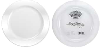 Magnificence - 10.25" Plastic Plates - 30-Packs - Pearl - Lillian