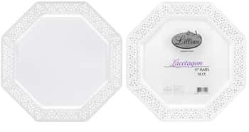 Lacetagon - 11" Plastic Plate - Lillian
