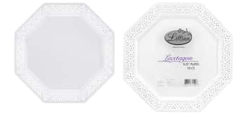 Lacetagon - 9.25" Plastic Plate - Lillian