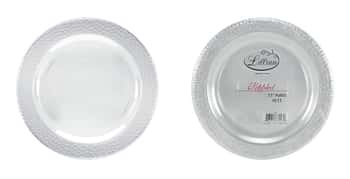 Pebbled - 7.5" Plastic Plate - Clear - 10-Packs - Lillian