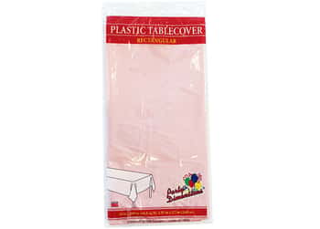 Light Pink Rectangle Plastic Tablecloths by Party Dimensions - 54'' x 108''