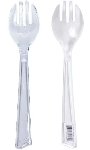 Clear Plastic Serving Fork 144-Packs - Party Dimensions