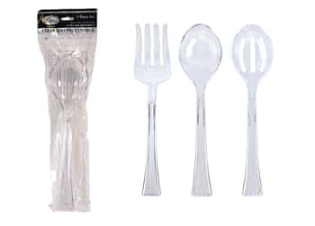 Clear Plastic Serving Utensils Sets by Lillian