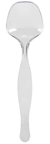 9" Serving Spoon - Clear - Party Dimensions
