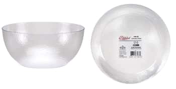 Pebbled - 140 oz. Plastic Bowl - Clear - Lillian
