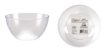 Pebbled - 60 oz. Plastic Bowl - Clear - Lillian