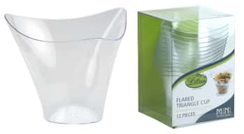 Mini Flared Triangle Cup - 12-Packs - Clear - Lillian