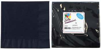 Black Lunch Napkins 20-Packs - Party Dimensions