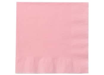 Light Pink Paper Luncheon Napkins by Party Dimensions - 6.5'' x 6.5'' - 20-Packs