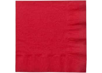 Red Paper Luncheon Napkins by Party Dimensions - 6.5'' x 6.5'' - 20-Packs