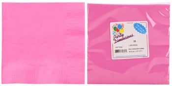 Luncheon Napkin, Hot Pink, 20-Packs - Party Dimensions