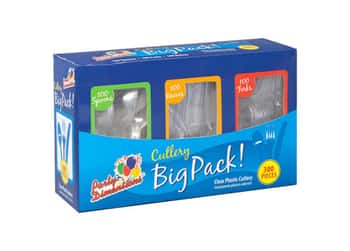 Clear Plastic Cutlery 300 Piece Boxes by Party Dimensions - 300-Packs