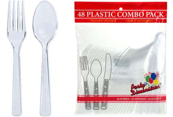 Clear Combo Cutlery 48-Packs - Party Dimensions
