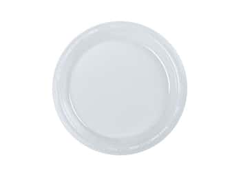 Clear 7'' Round Plastic Plates by Hanna K. Signature - 50-Packs