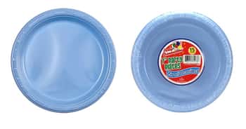 7" Light Blue Plastic Plate 15-Packs - Party Dimensions