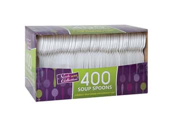 White Plastic Soupspoons by Nicole Home Collection - 400-Packs