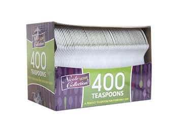 White Plastic Teaspoons by Nicole Home Collection - 400-Packs
