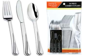 Polished Silver Cutlery Combo 36-Packs - Hanna K. Signature