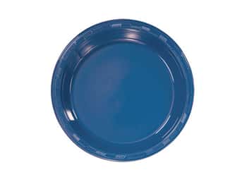 Blue 7'' Round Plastic Plates by Hanna K. Signature - 50-Packs