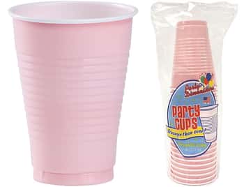 12 oz. Plastic Co-Ex Cup - Pink - 20-Packs - Party Dimensions