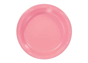 Light Pink 9'' Plastic Plates by Hanna K. Signature - 50-Packs