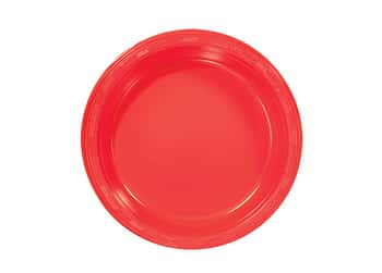 Red 7'' Plastic Plates by Hanna K. Signature - 50-Packs