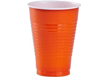 Orange 12oz Plastic Cups by Party Dimensions - 20-Packs