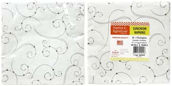Swirls & Pearls Luncheon Napkin 40-Packs - Hanna K. Signature