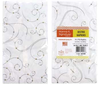 Swirls & Pearls Bistro Napkin 14-Packs - Hanna K. Signature