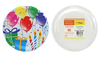 7" Paper Plates - Birthday Balloons Design - 36-Packs - Hanna K. Signature