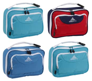 Insulated Lunch Bags w/ Front Zipper Pocket - Assorted Colors