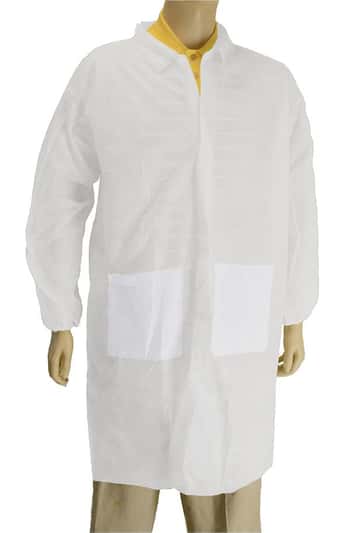 SMS Disposable Lab Coats w/ Pockets - Size: XL