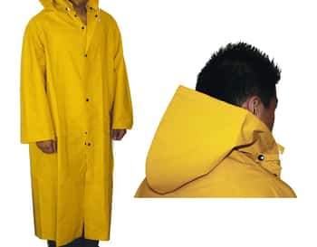 2-Piece Rain Coats w/ Detachable Hood - 14 Mil - Size: 2XL