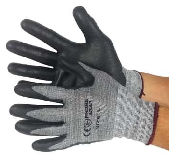 Cut Resistant HPPE/Lycra Work Gloves w/ Polyurethane Coating - Size: 2XL