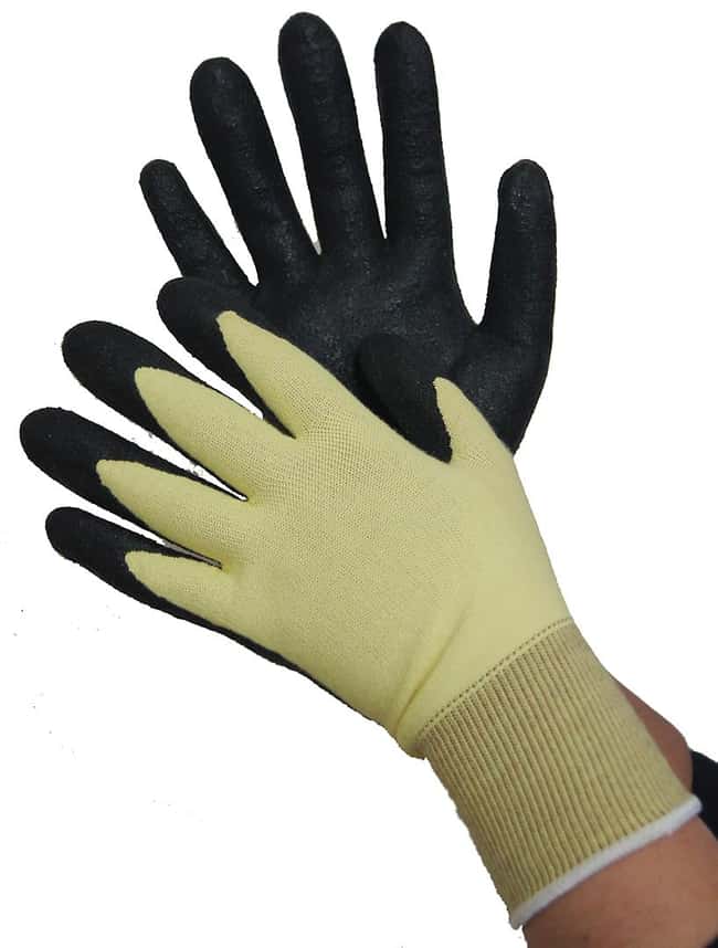 Cut Heat Resistant Kevlar Work Gloves w/ Nitrile Coating Size