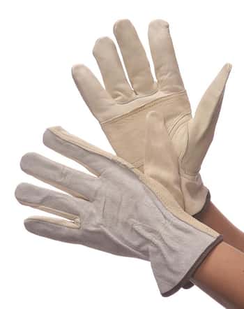 Cowgrain Leather Driver Gloves w/ Keystone Thumb & Split Back - Size: Large