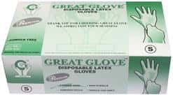 Premium Grade Powder Free Disposable Latex Gloves - Great Glove - Size: XL