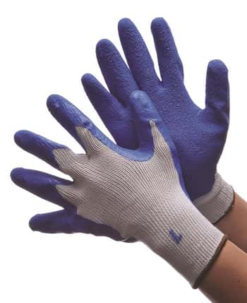 10 Gauge Cotton/Poly String Knit Gloves w/ Latex Coating Grey
