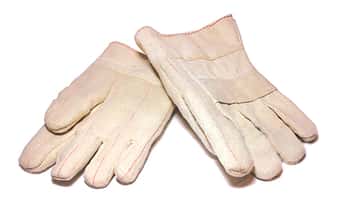 30 oz. Nap-Out Canvas Hot Mill Gloves w/ Burlap Lining & 2.5" Cuff - Size: Men's