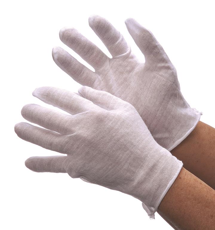 Light Weight Cotton Lisle Inspection Gloves - Size: Large