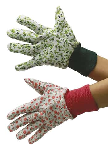 Floral Print Gardening Gloves - One Size Fits Most